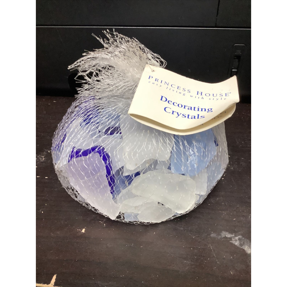 Princess House Decorating Crystals Blue And White NIB #6137B